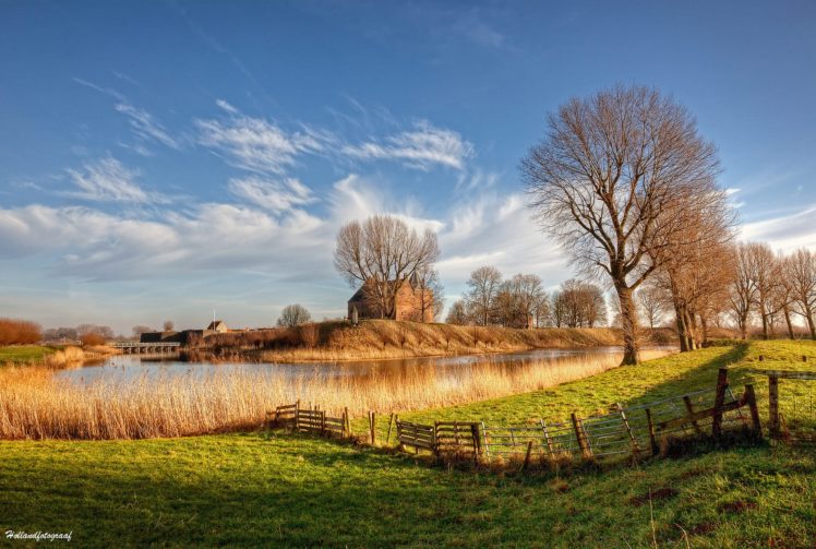 river, Holland, Netherlands, Nature, Autumn HD Wallpaper Desktop Background