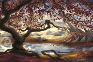 painting, Art, Scenery, Trees, Nature, Autumn