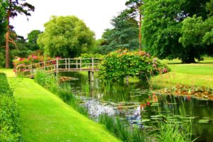 parks, Pond, Bridges, Hever, Castle, Grass, Nature