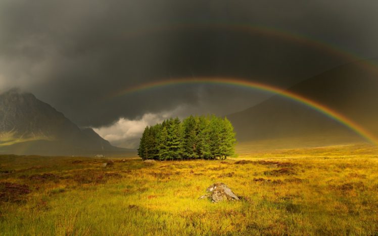 landscapes, Storm, Rain, Sunlight, Clouds, Fog, Trees, Mountains HD Wallpaper Desktop Background