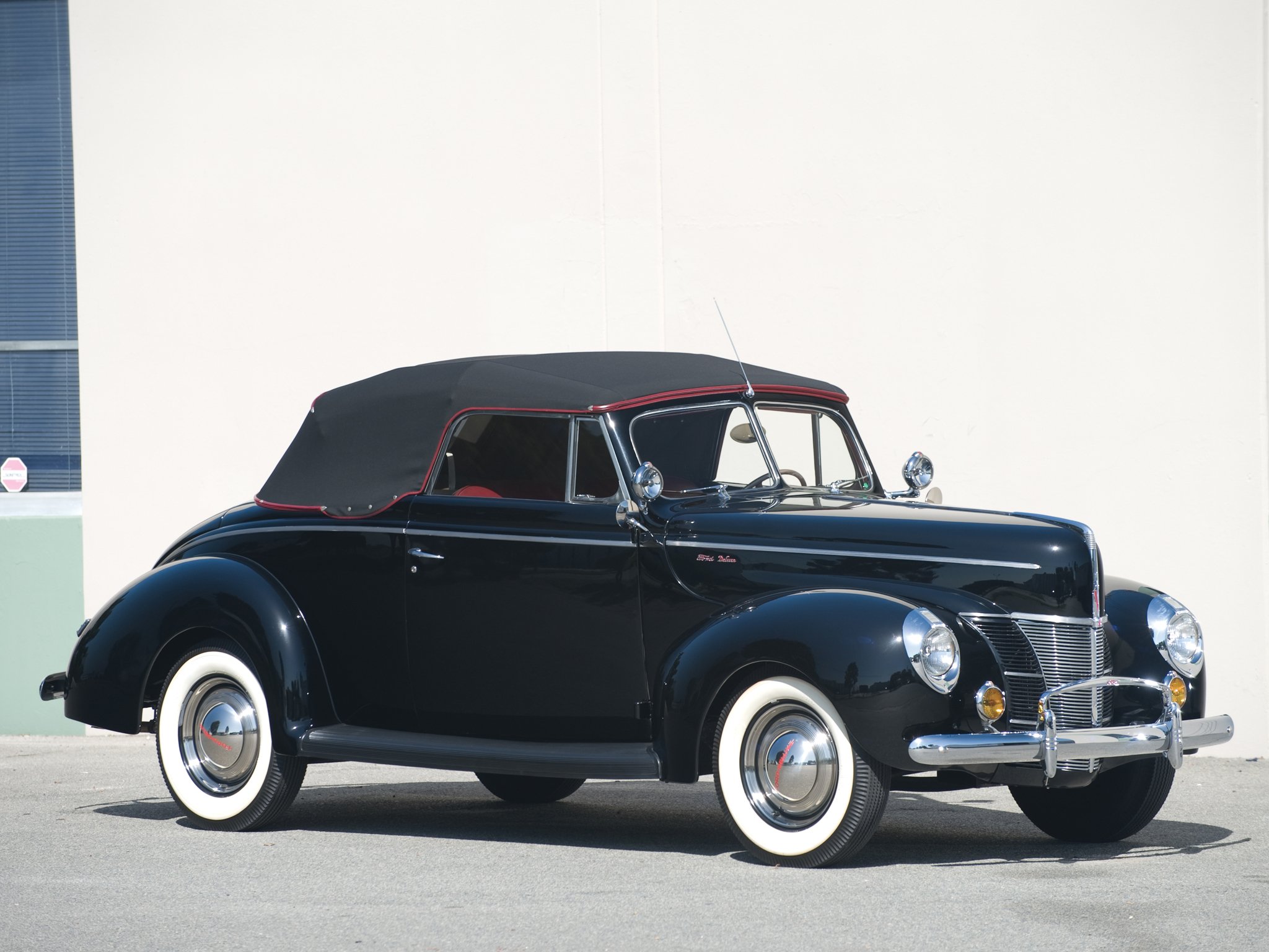 1940, Ford, V 8, Deluxe, Convertible, Coupe,  01a 66 , Retro Wallpaper