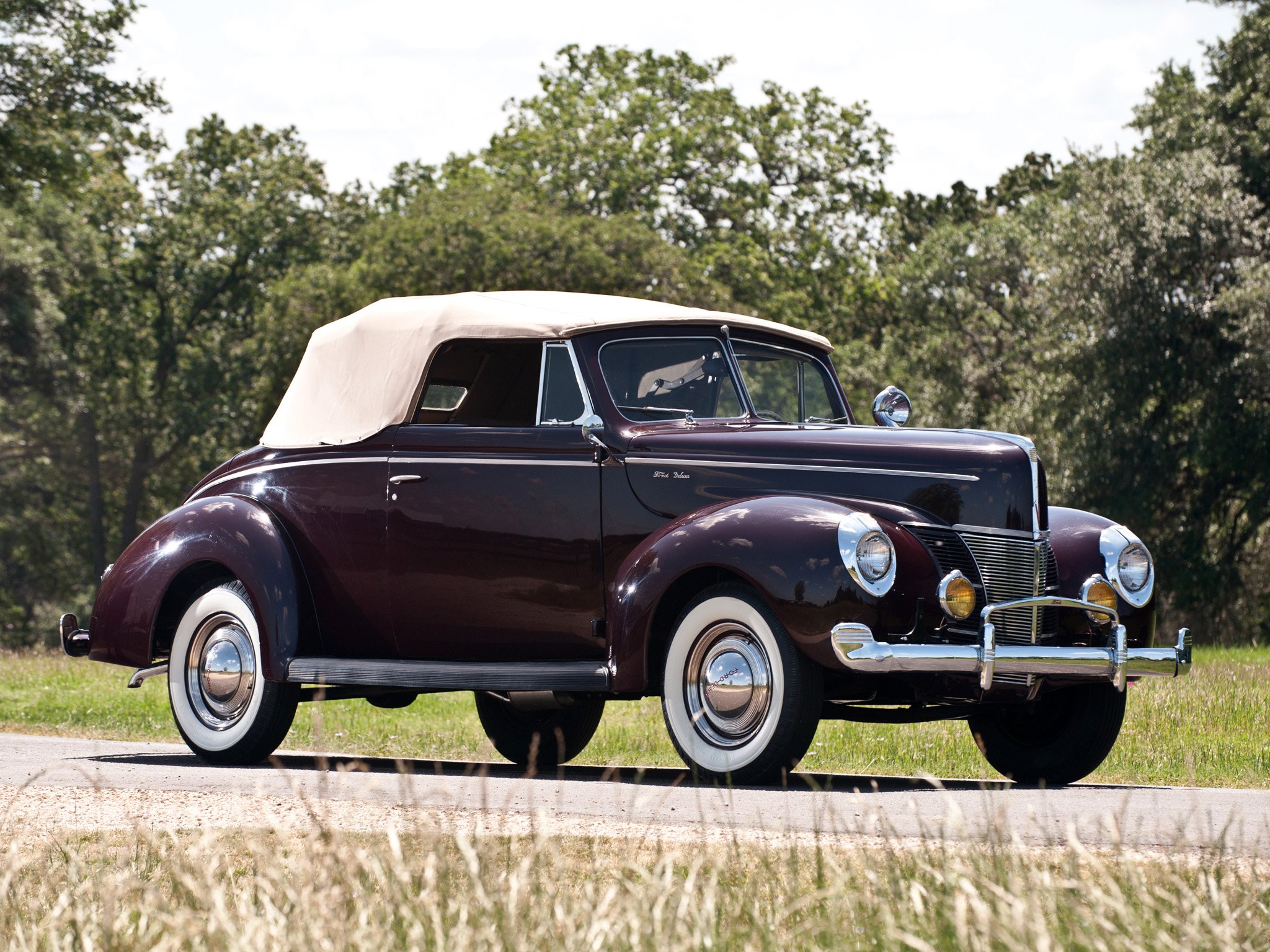 1940, Ford, V 8, Deluxe, Convertible, Coupe,  01a 66 , Retro, Hj Wallpaper