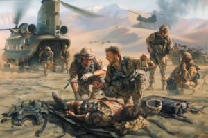 art, Painting, Military, Battles, War, Warriors, Soldiers, Vehicles, Helicopters, Weapons, Landscapes