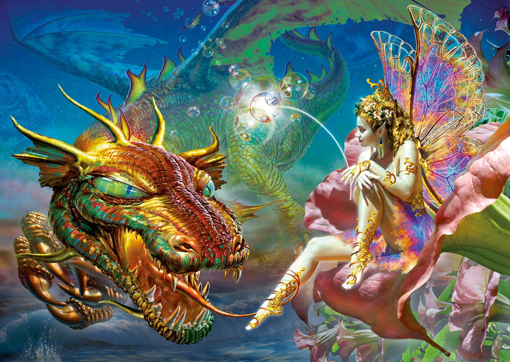 fantasy, Art, Dragon, Women Wallpaper