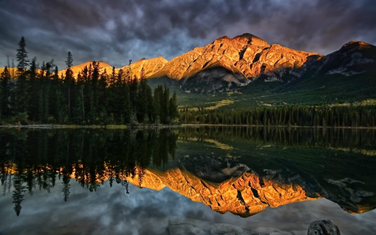 reflection, Mountains HD Wallpaper Desktop Background