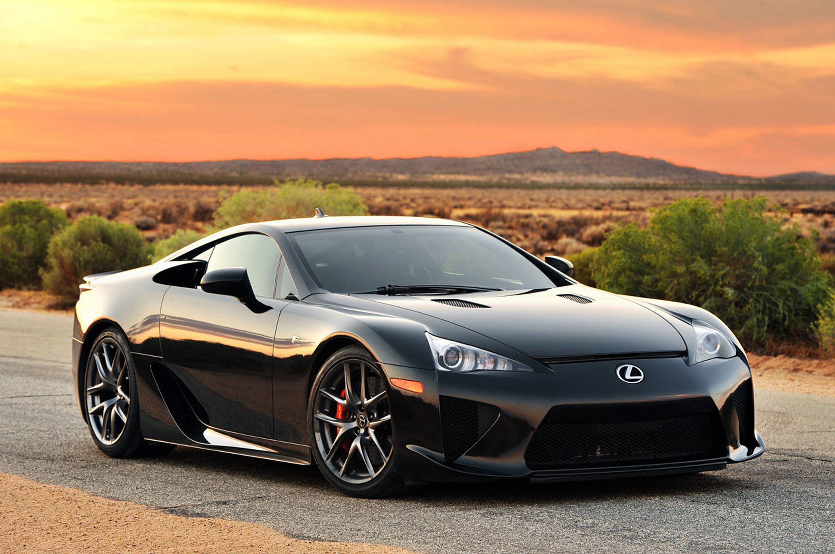 road, Black, Lexus, Lfa, Tuning Wallpaper