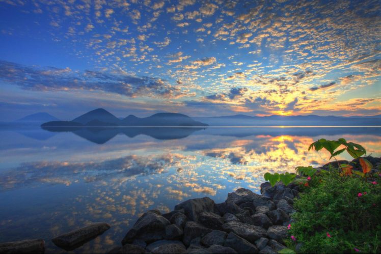 lake, Toya, Japan, Hokkaido HD Wallpaper Desktop Background