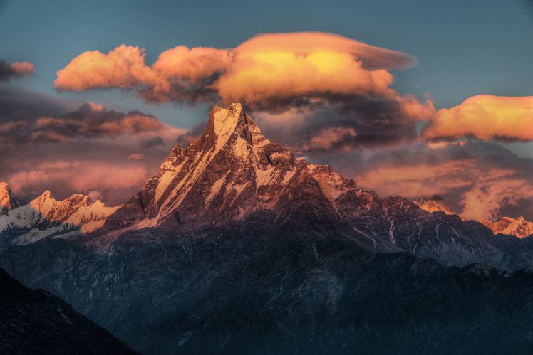 peak, Nepal, Ridge, Peak, Snow, Mountains HD Wallpaper Desktop Background