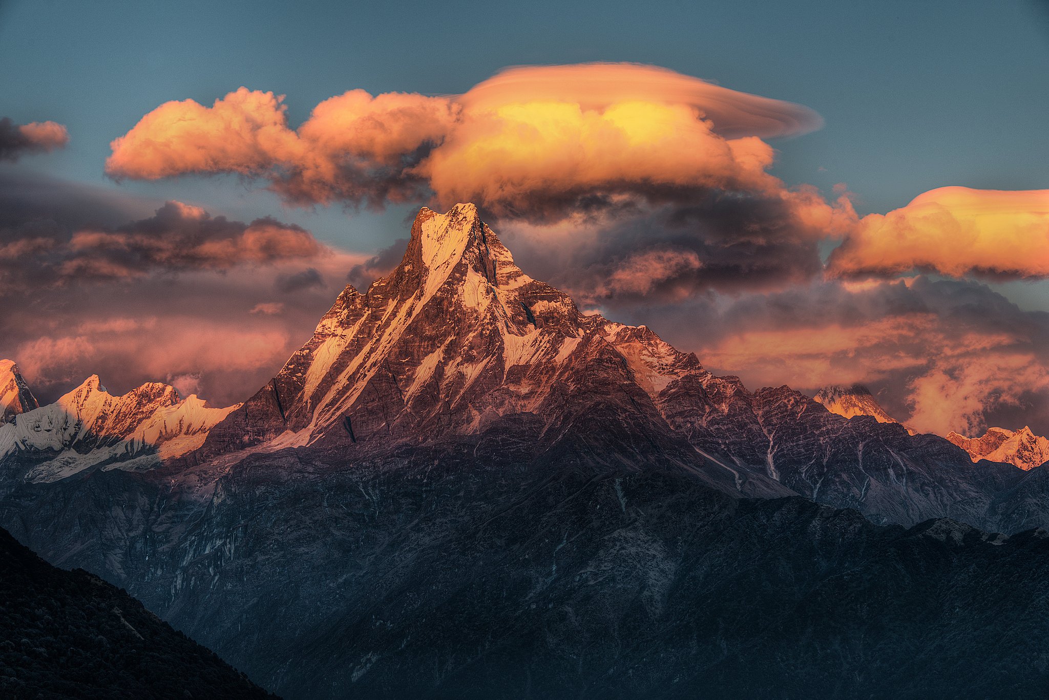 peak, Nepal, Ridge, Peak, Snow, Mountains Wallpaper