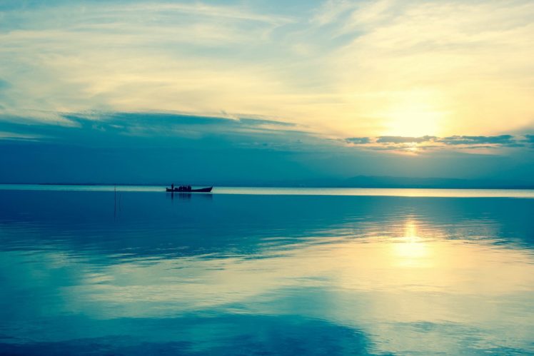 sky, Boat, Sea, Landscape HD Wallpaper Desktop Background
