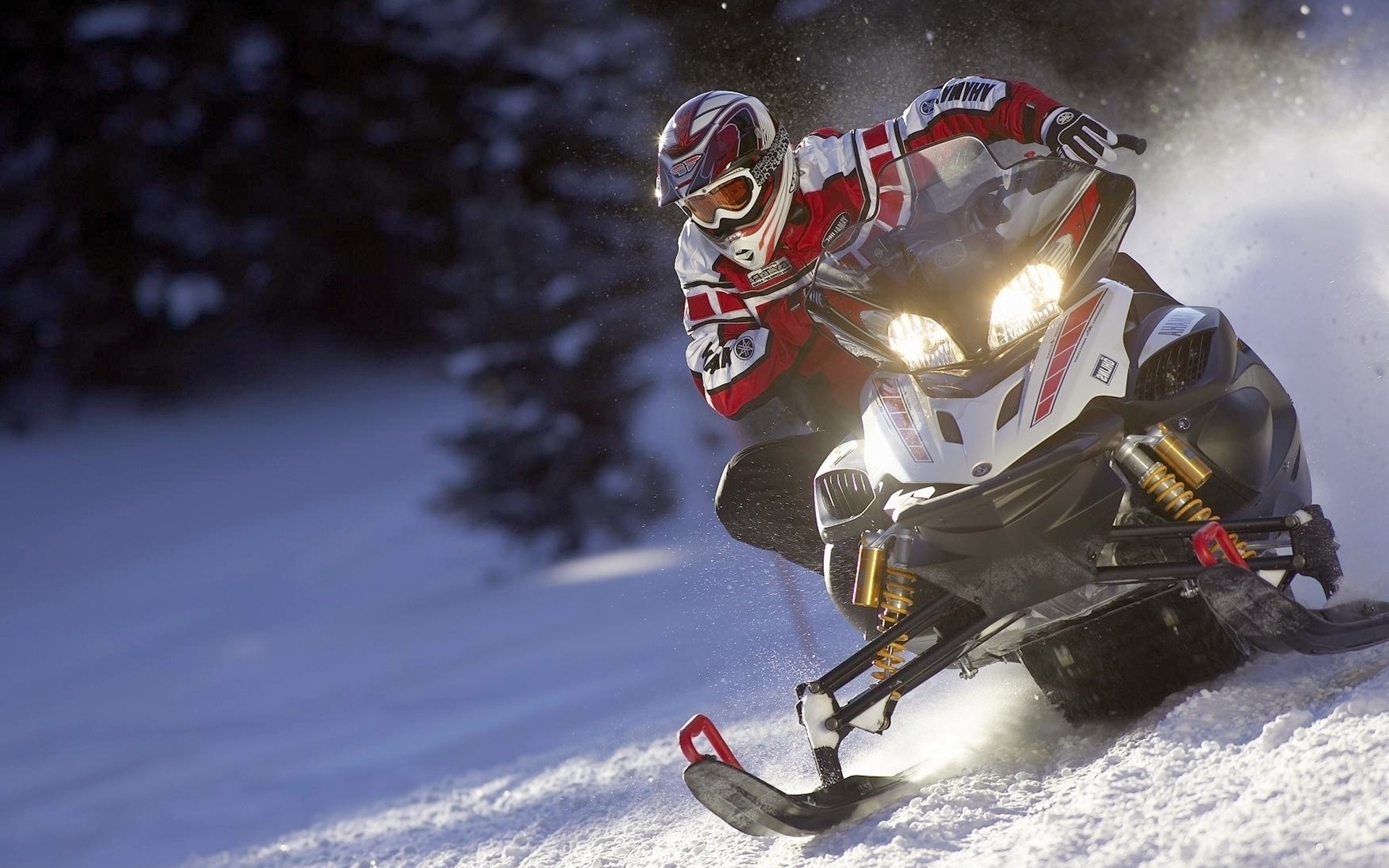 snowmobile, Winter Wallpaper