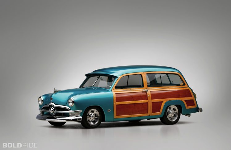 1950, Ford, Custom, Station, Wagon, Hot, Rod HD Wallpaper Desktop Background