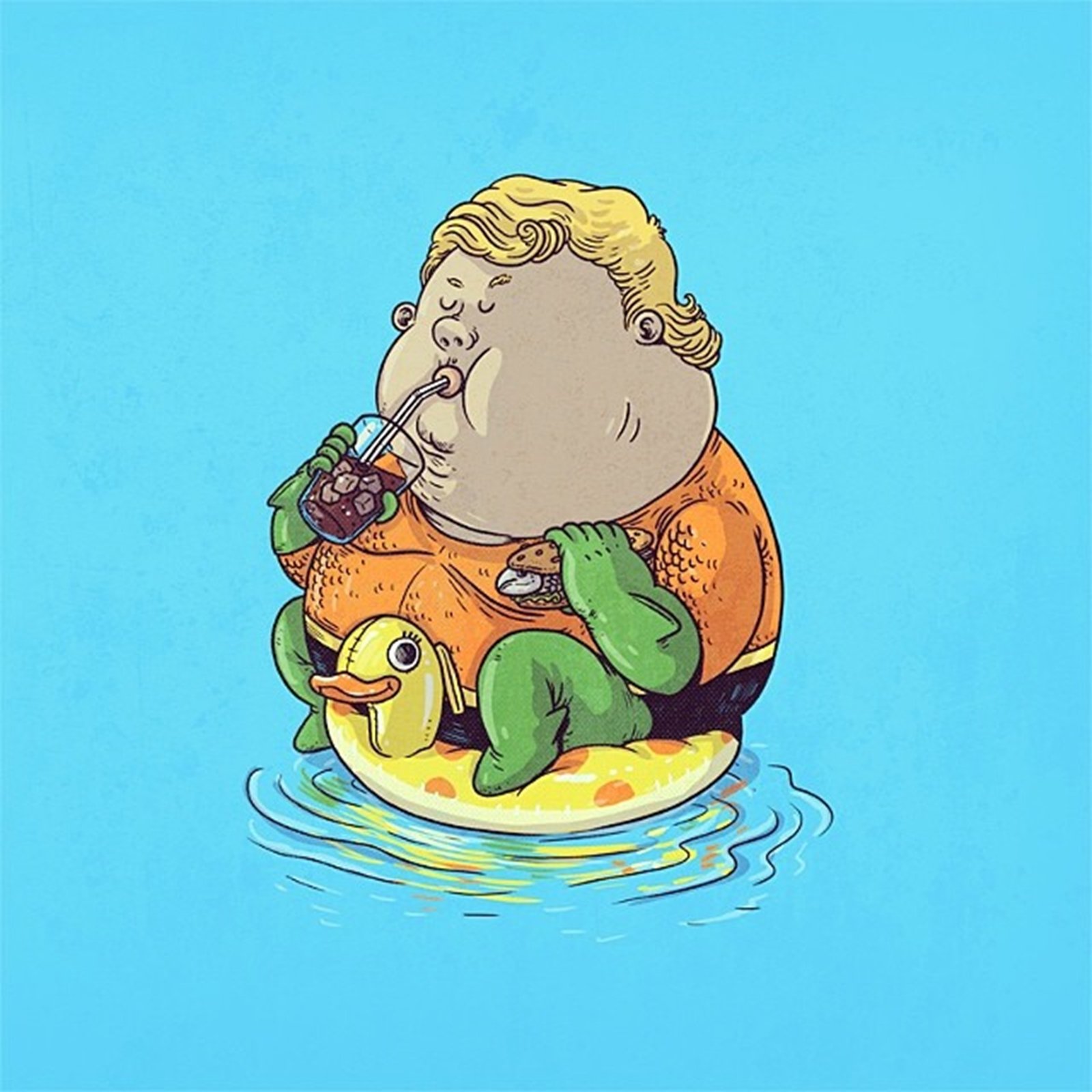aquaman, Fat, Superhero, Dc comics, Comics, Cartoon Wallpaper