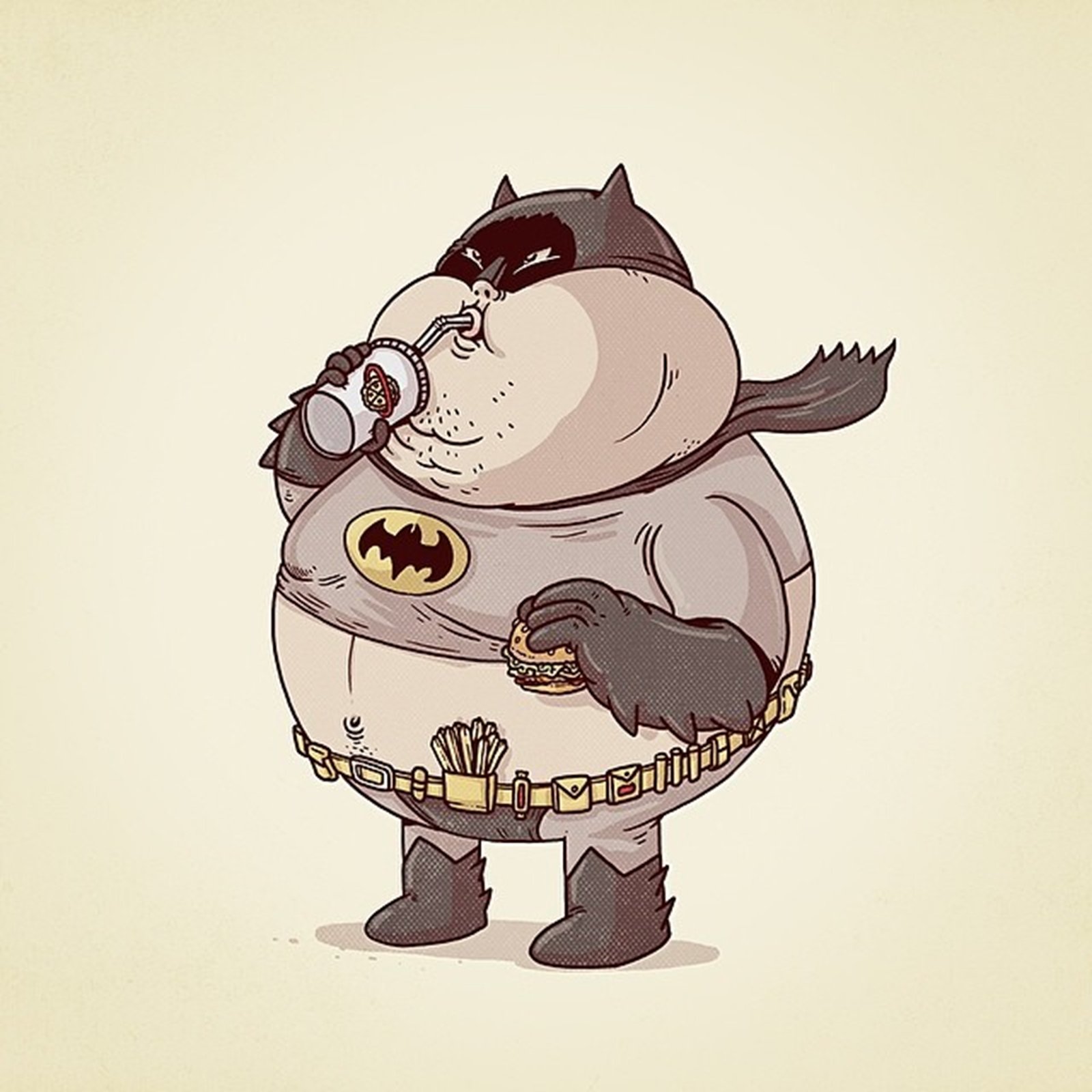 batman, Fat, Superhero, Dc comics, Comics, Cartoon Wallpaper