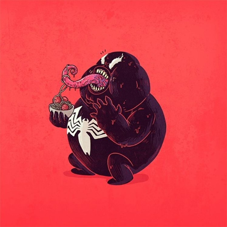 venom, Fat, Marvel, Comics, Cartoon, Movie HD Wallpaper Desktop Background