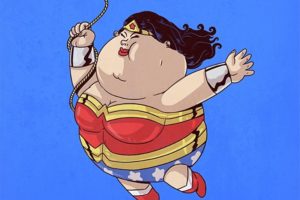 wonder woman, Fat, Dc comics, Comics, Cartoon, 3000×3000