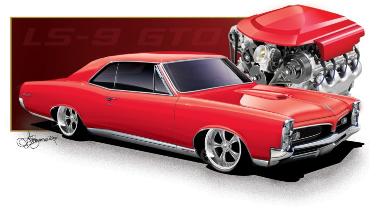 1967, Red, Ls9, Pontiac, Gto HD Wallpaper Desktop Background