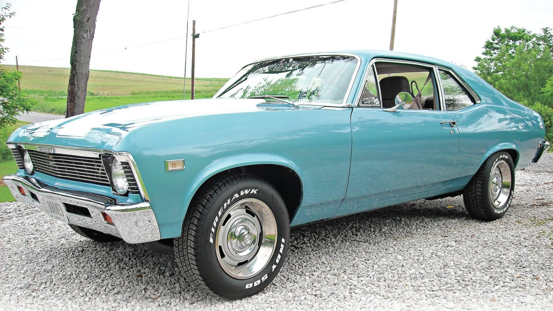 1968, Teal, Chevrolet, Nova Wallpaper