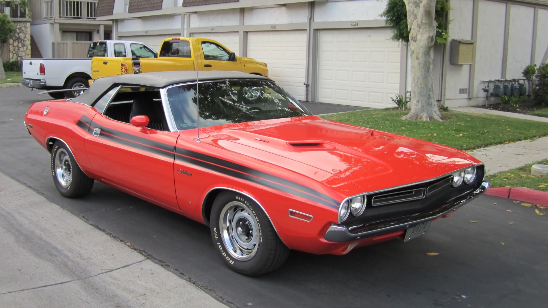 1971, Red, Dodge, Challenger, 383, Convertible Wallpaper