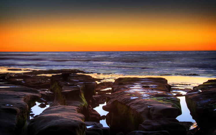 la, Jolla, Cove, Sunset HD Wallpaper Desktop Background