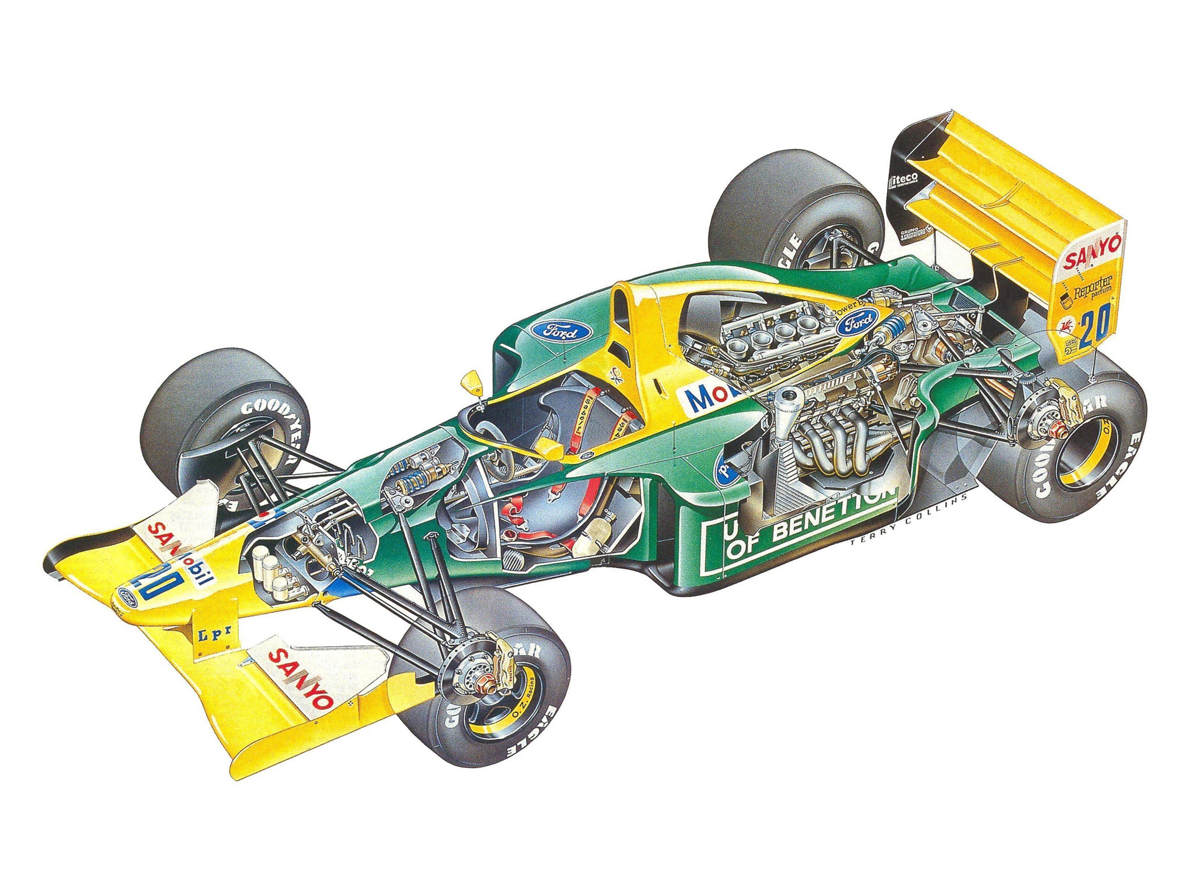benetton, B192, 1992, Race, Car, Racing, Vehicle, Supercar, Formula 1, 4000x3000,  2 Wallpaper