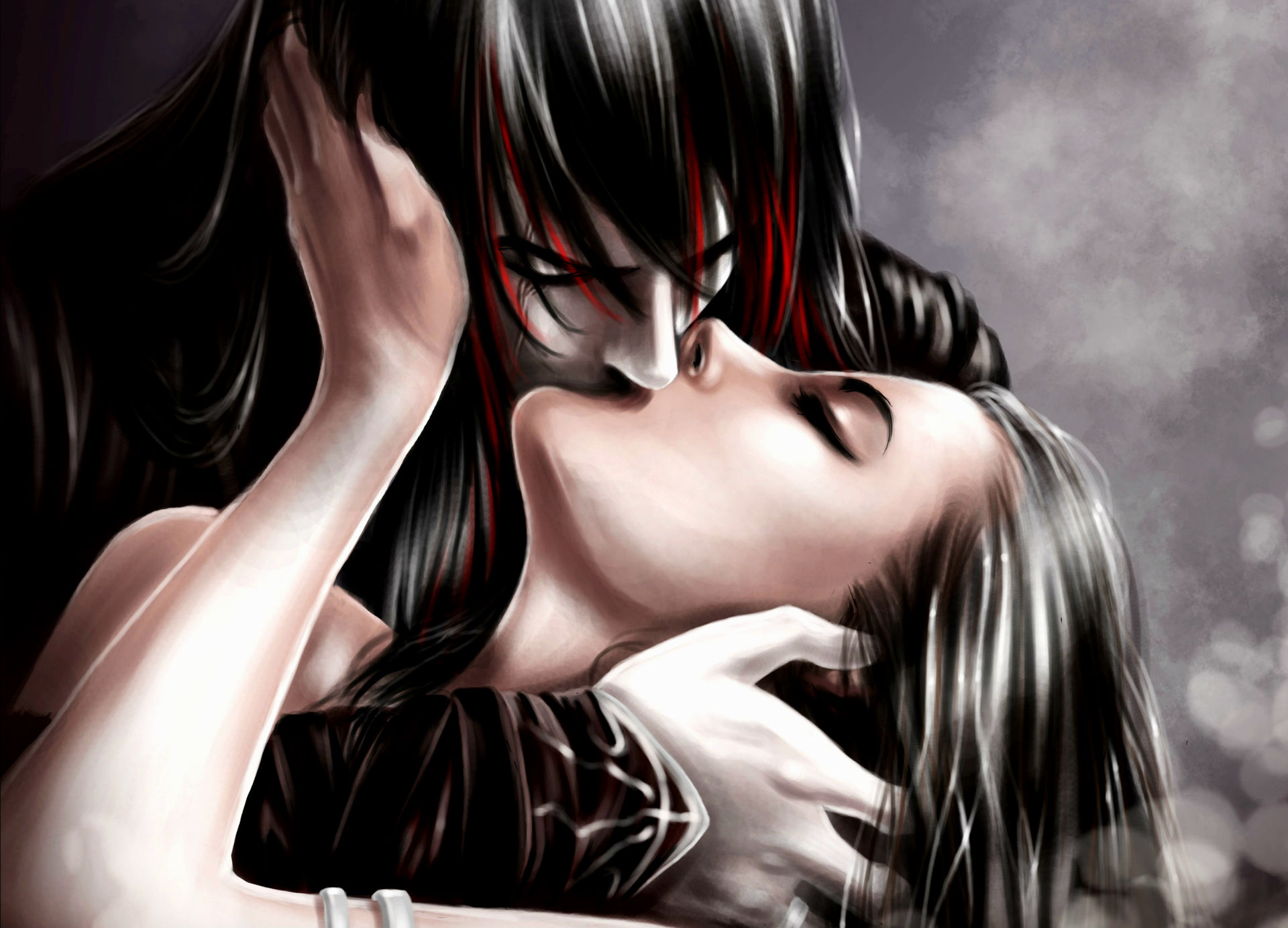 Вампир и девушка любовь