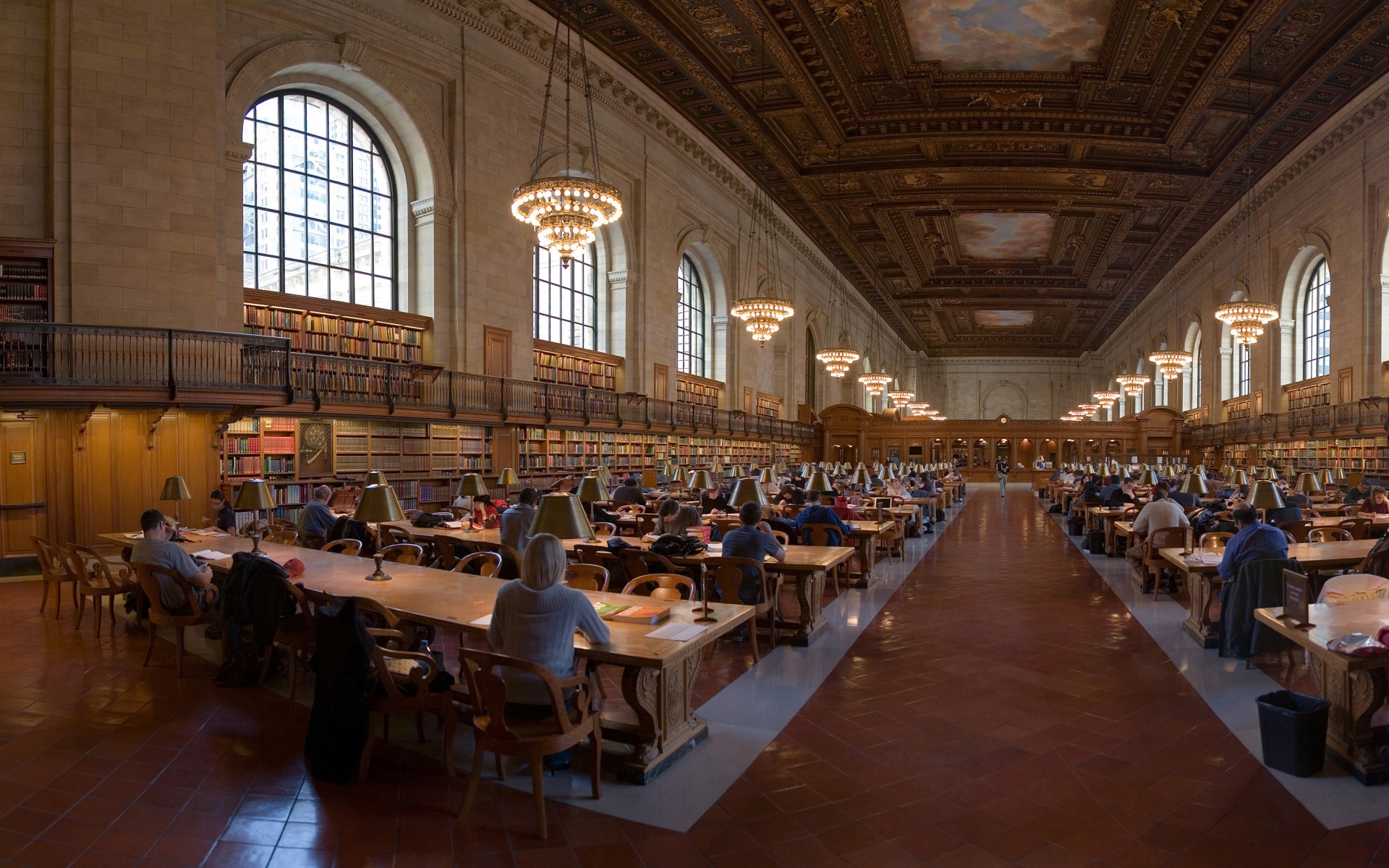 hdr, Library, Interior, Design, School, College, University, People, Students Wallpaper