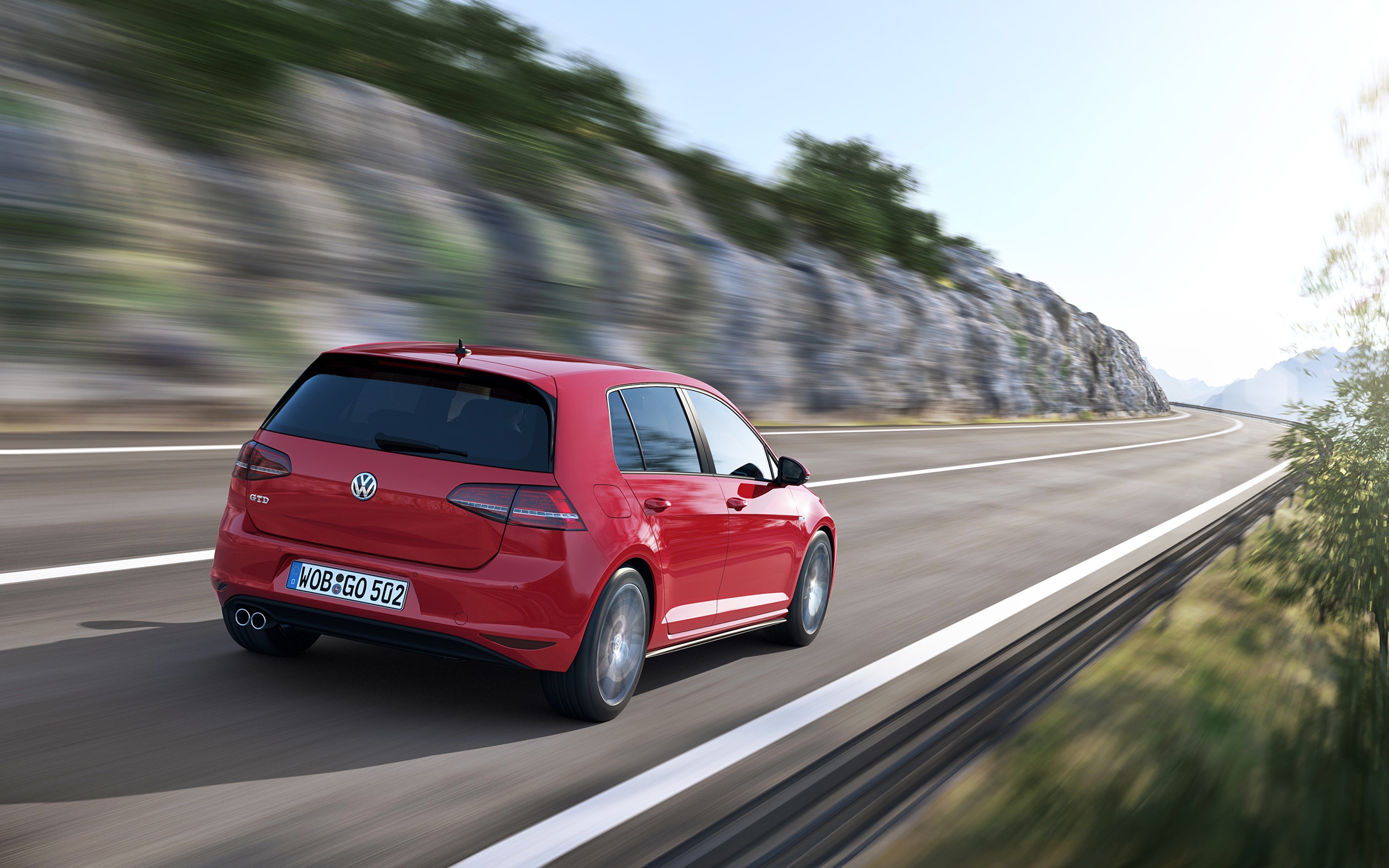 2014, Volkswagen, Golf, Gtd, Red, Car, Vehicle, Germany, 4000x2500,  1 Wallpaper