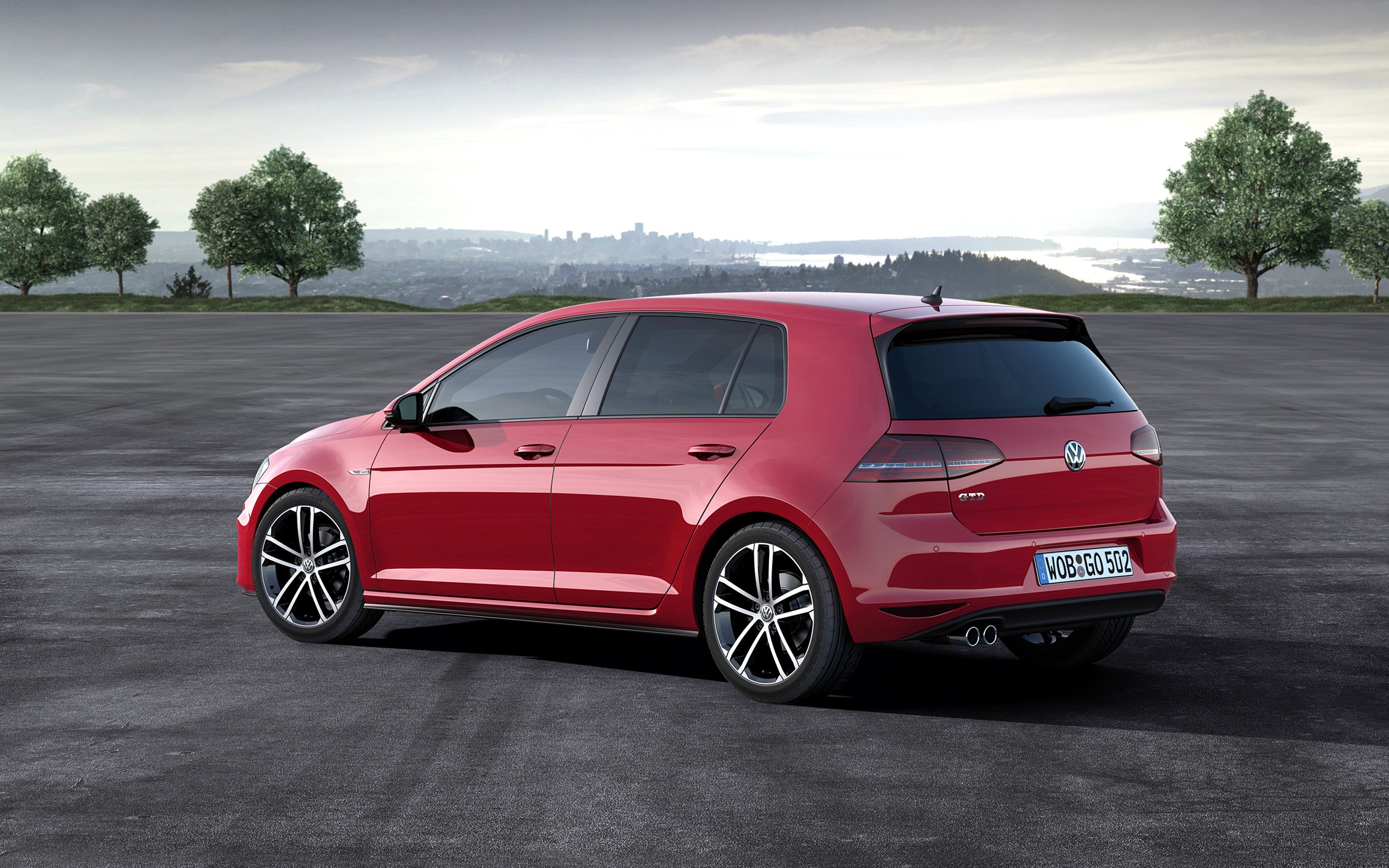 2014, Volkswagen, Golf, Gtd, Red, Car, Vehicle, Germany, 4000x2500,  3 Wallpaper