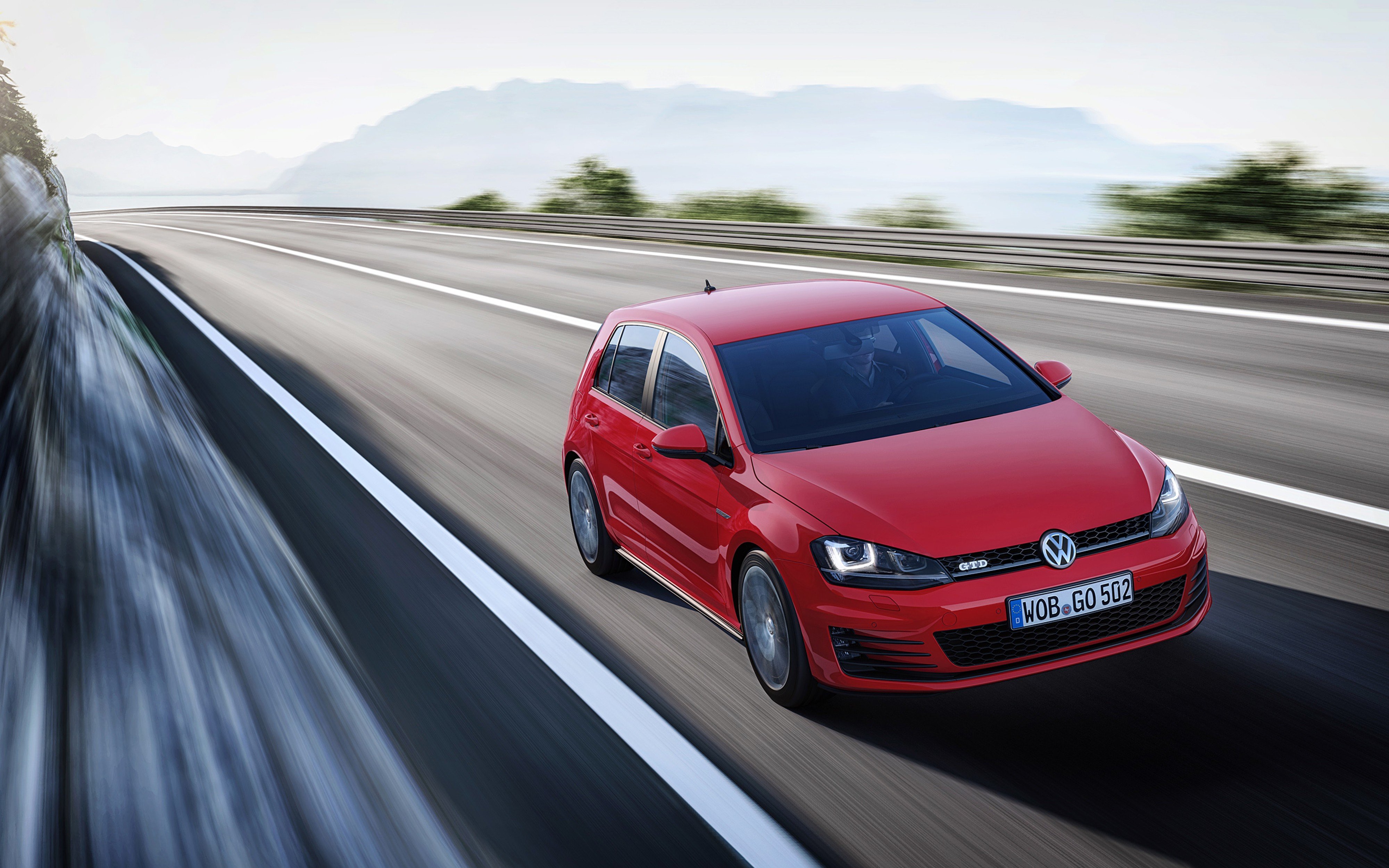 2014, Volkswagen, Golf, Gtd, Red, Car, Vehicle, Germany, 4000x2500,  4 Wallpaper