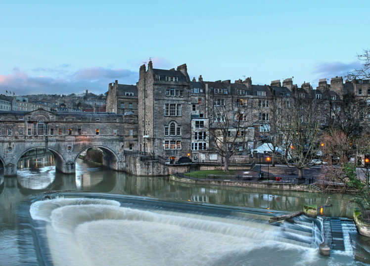 bridges, Rivers, Houses, England, Pulteney, Bridge, Bath, Hdr HD Wallpaper Desktop Background