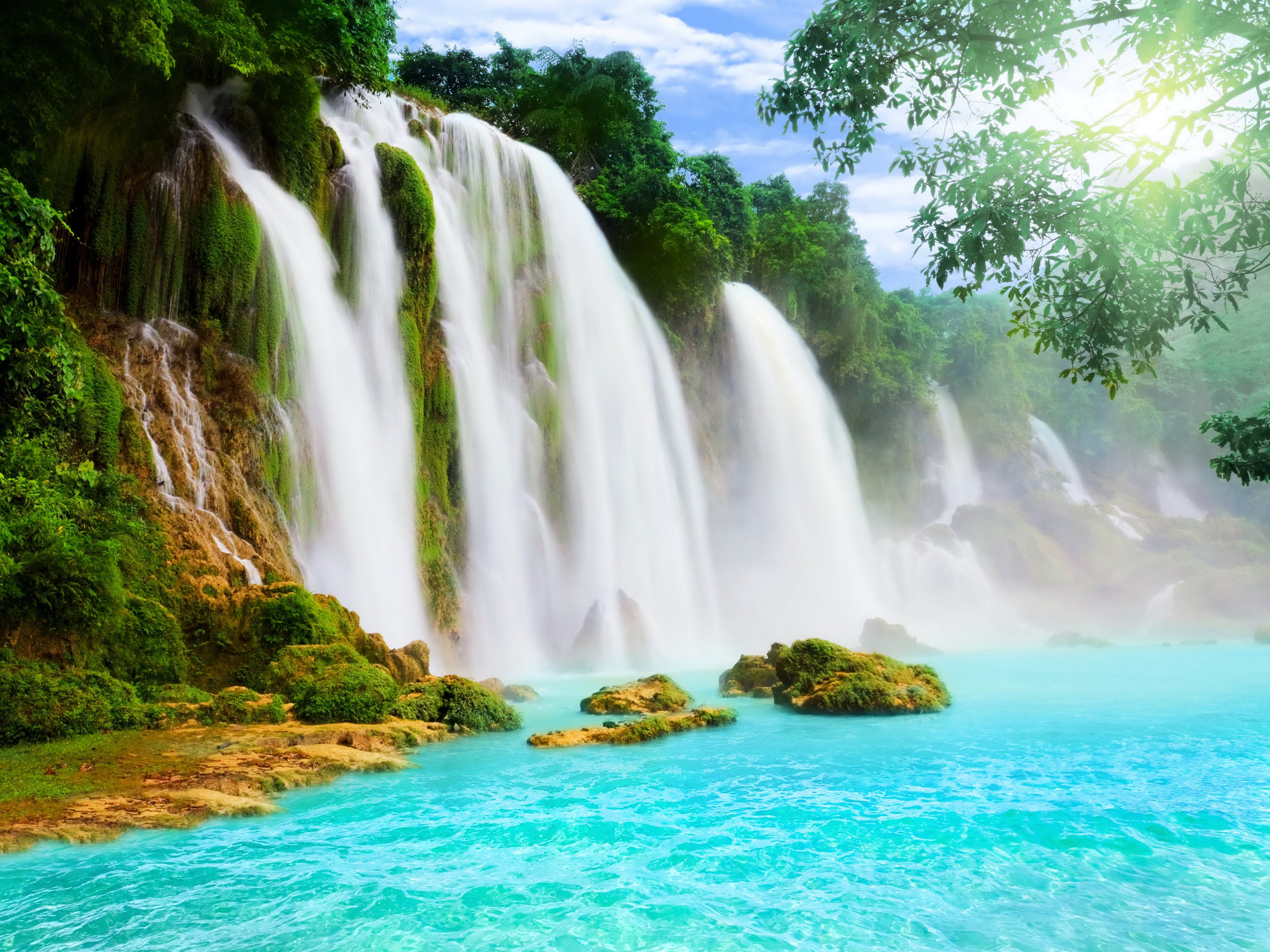 waterfalls, River, Nature Wallpaper