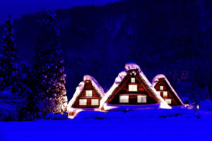 houses, Cabin, Landscapes, Winter, Snow, Christmas