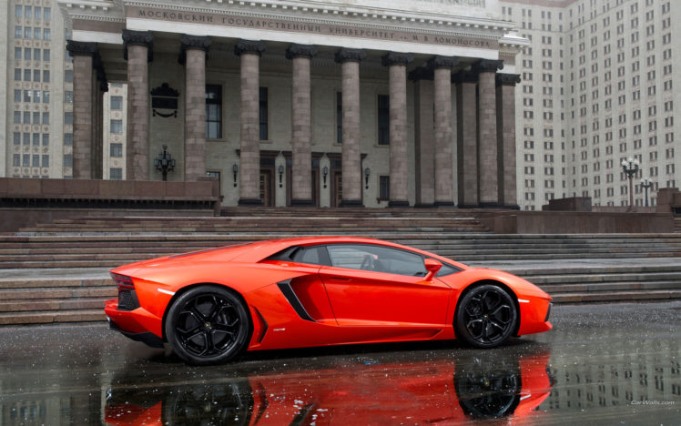 2012, Lamborghini, Aventador, Lp700 4, Supercars, Rain HD Wallpaper Desktop Background