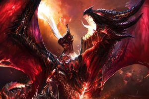 dragonslayer, Art, Fantasy, Warriors, Dragons, Battle