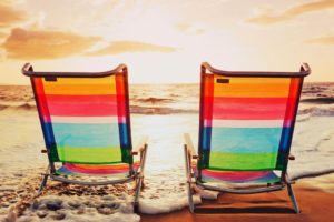 beach, Chairs, Sea, Wave, Wallpapers