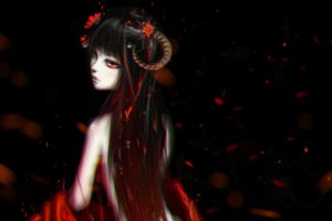 fire, Demons, Yukitakagi520me, To, Hell, Horns, Anime, Fantasy, Original, Dark
