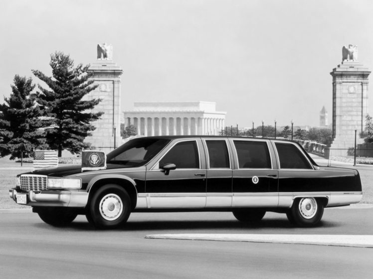 1993, Cadillac, Fleetwood, Brougham, Presidential, Limosuine, Armored, Luxury HD Wallpaper Desktop Background
