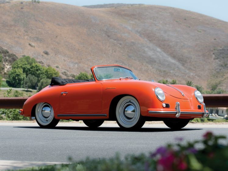 1955, Porsche, 356, 1500, Continental, Cabriolet, Retro HD Wallpaper Desktop Background