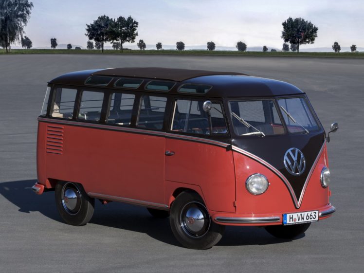 1951, Volkswagen, T 1, Microbus, Deluxe, Bus, Retro HD Wallpaper Desktop Background