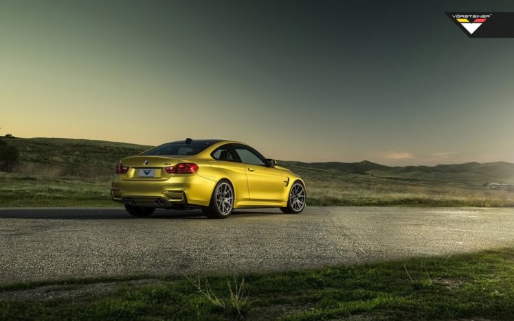 2014, Vorsteiner, Bmw, M 4, Austin, Yellow HD Wallpaper Desktop Background