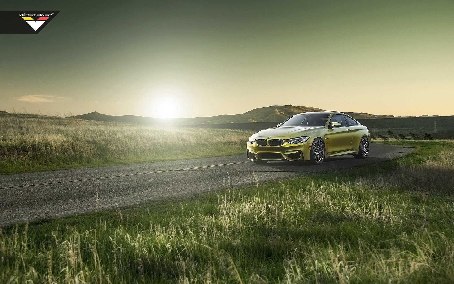 2014, Vorsteiner, Bmw, M 4, Austin, Yellow Wallpaper