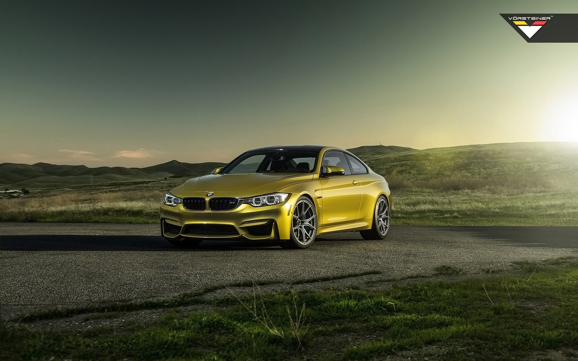 2014, Vorsteiner, Bmw, M 4, Austin, Yellow Wallpaper