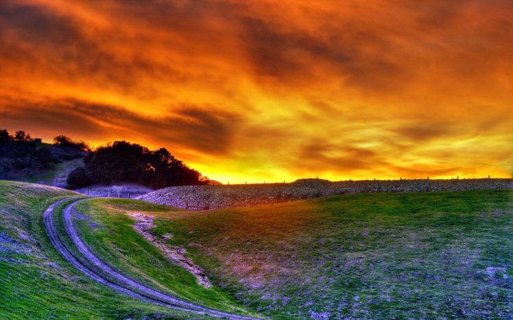 amazing, Fire, Sunset HD Wallpaper Desktop Background