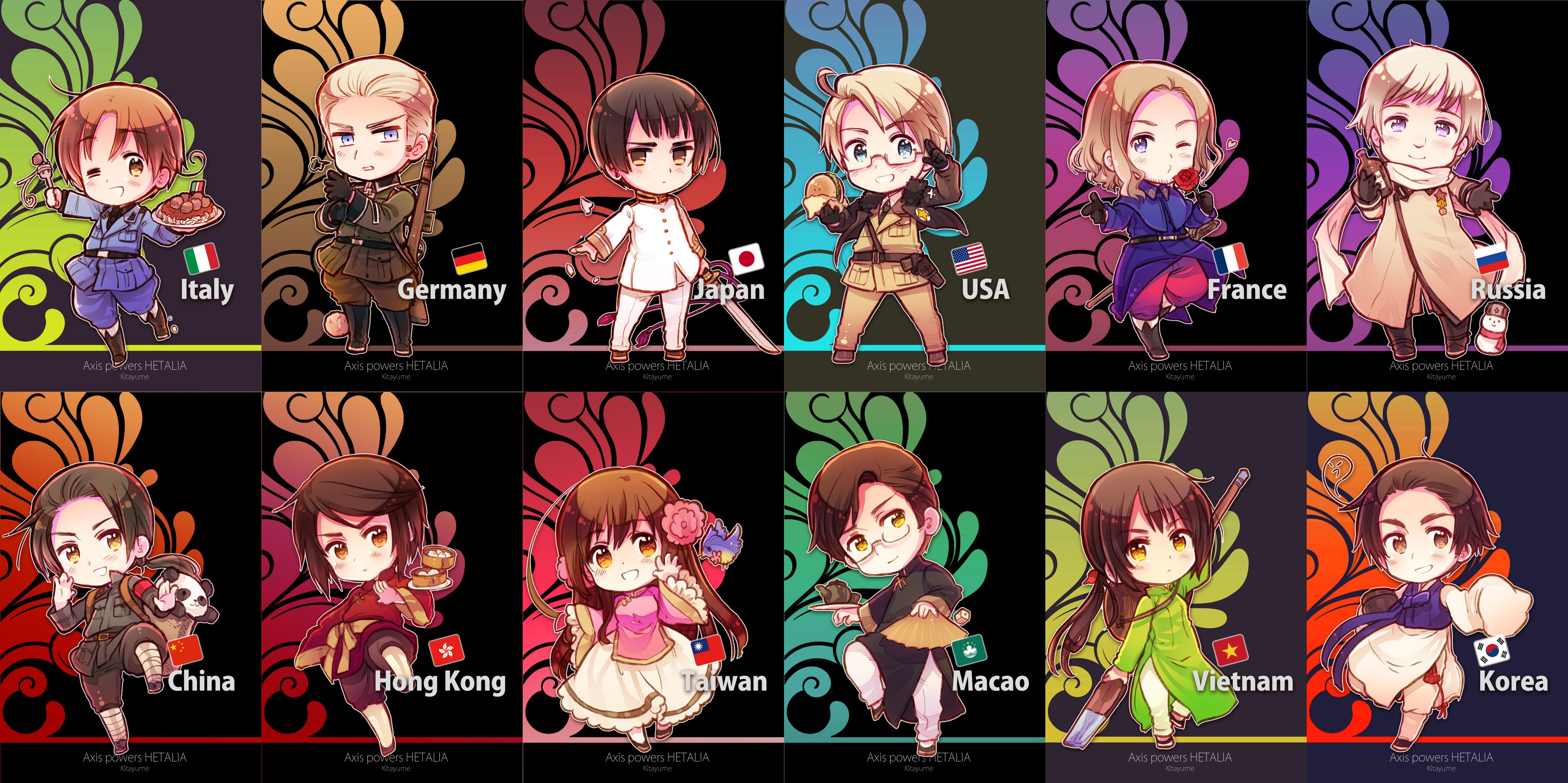 axis, Powers, Hetalia Wallpaper