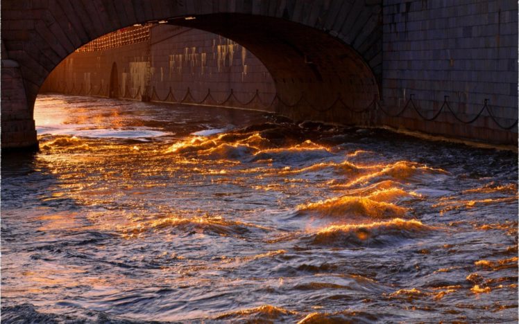 sweden, Stockholm, Canal, Rivers, Architecture, Bridges, Waves, Sunset, Sunrise, Sunlight HD Wallpaper Desktop Background
