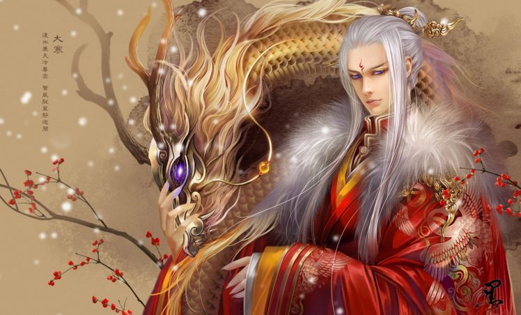 original, Anime, Asian, Oriental, Fantasy, Dragons, Men, Males, Boy HD Wallpaper Desktop Background