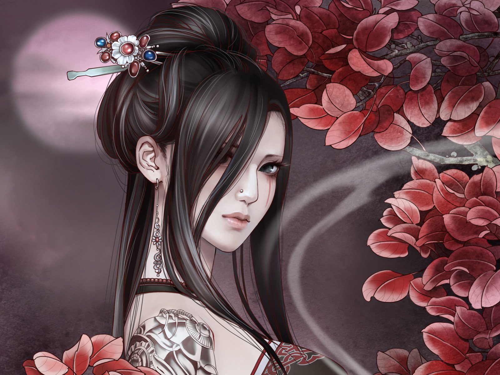 jx, Online, Asian, Oriental, Women, Females, Girls, Babes, Tattoo, Fantasy Wallpaper