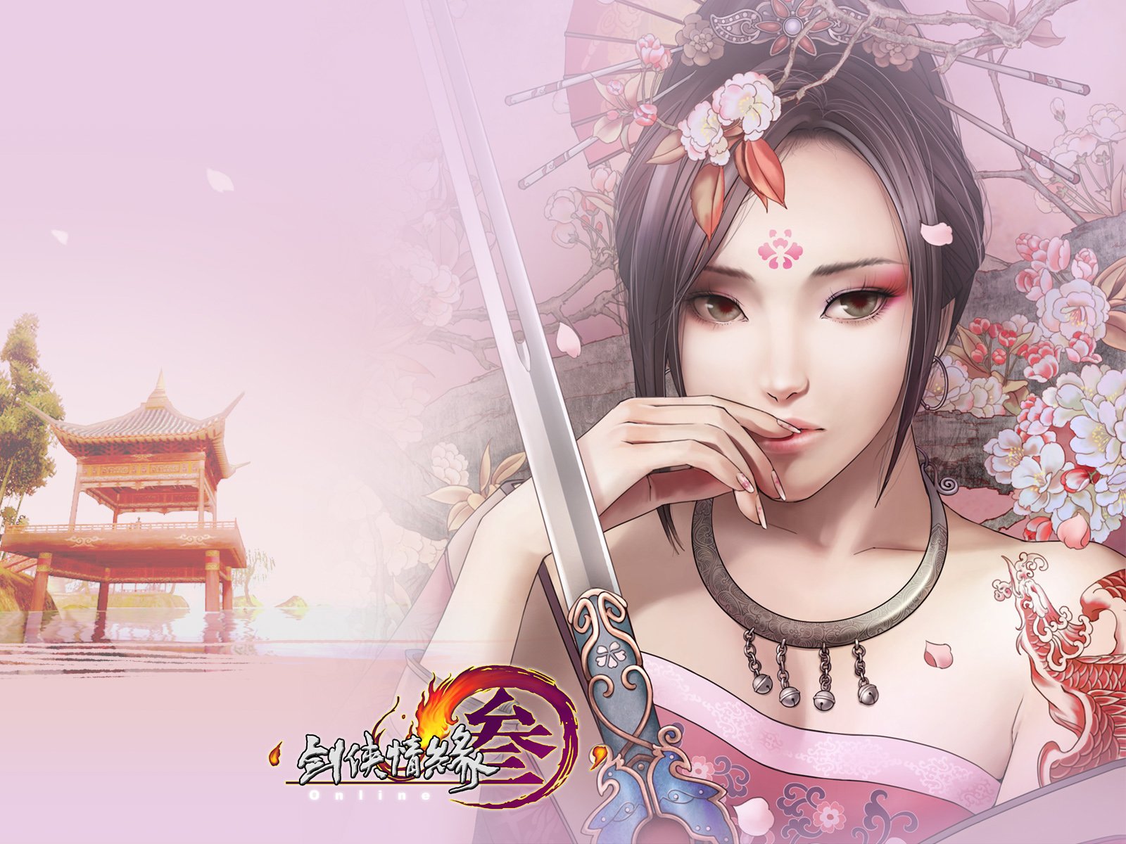 jx, Online, Asian, Oriental, Women, Females, Girls, Babes, Tattoo, Fantasy Wallpaper