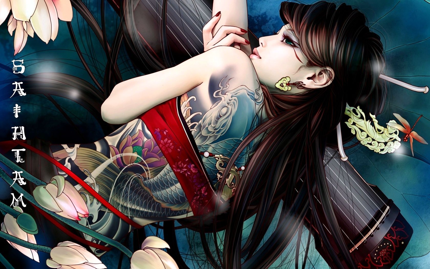 jx, Online, Asian, Oriental, Women, Females, Girls, Babes, Tattoo, Fantasy Wallpaper